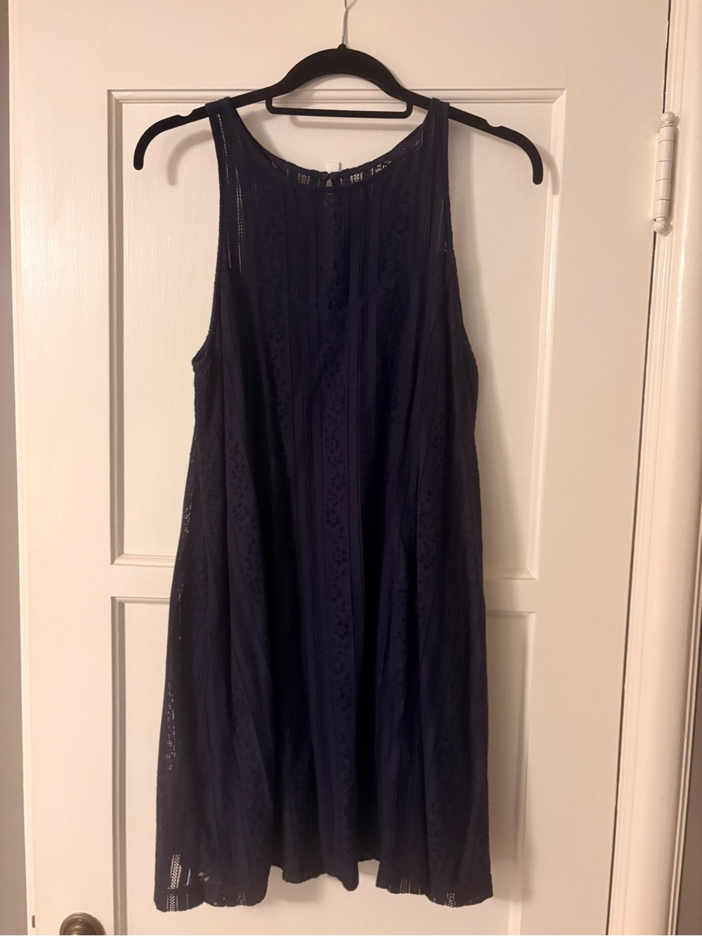 Abercrombie & Fitch Navy Lace Sleeveless Dress